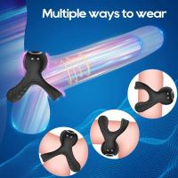 Leten Vibrador APP Control Anillo Vibrador Retraso Eyaculación Juguetes Sexuales para Hombres Pareja Anillo Dick Manga - details 3