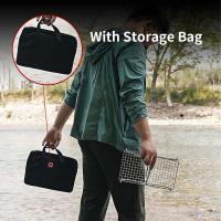Parrilla plegable portátil de acero inoxidable 304 para acampar, hacer picnic y pescar: equipo de cocina para exteriores compacto y duradero - details 1