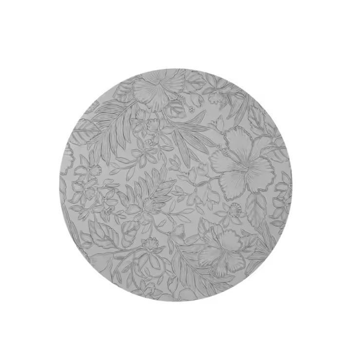 Nuevas manteles individuales redondos antideslizantes de cuero PU, manteles individuales para mesa de comedor, posavasos impermeables tallados con flores en 3D para el hogar - 1