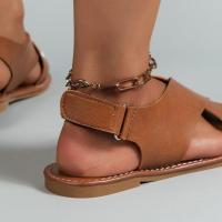 Sandalias de playa con correa ancha a la moda para mujer, planas cruzadas de gran tamaño, 43 - details 5