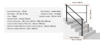SucceBuy Pasamanos para escalones exteriores, kit de pasamanos para escaleras. Tubo cuadrado negro, barandillas de acero al carbono de transición - details 7
