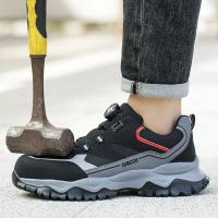 Zapatillas de seguridad ligeras y transpirables con puntera de acero, diseño antiperforación y antigolpes, zapatos de trabajo para hombres - details 4