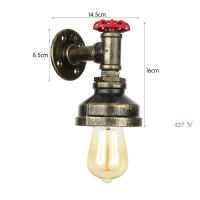 Candelabro de pared de tubería de agua Industrial Steampunk Vintage E27 Edison, lámpara de pared rústica para pasillo, cafetería, Bar, hogar, óxido - details 7