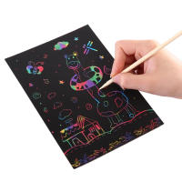 Arte de Rascar para Niños, Kit de Manualidades, juego de Pintura para Niños, 4 plantillas - details 4