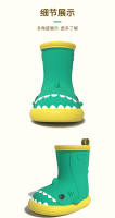 Tiburón zapatos de lluvia antideslizante suela suave ligero nuevo impermeable de las mujeres de dibujos animados botas de lluvia - details 7