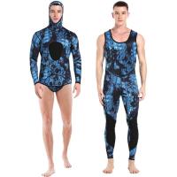 Traje de neopreno de fisión de manga larga para hombre, traje de neopreno sumergible para buceo, Tops y pantalones que mantienen el calor, protección solar de 2 piezas, 3mm - details 29