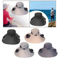 Sombrero de cubo con ventilador para exteriores para hombres y mujeres de ala ancha con 2 ventiladores solares - details 1