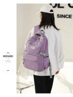 Mochila escolar para chicas adolescentes, morral sencillo de color sólido para mujer, morral escolar juvenil - details 6