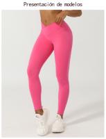 Pantalones de Yoga y Estiramiento de Nylon Color Natural Sin Línea T Leggings Deportivos de Secado Rápido Moda Casual para Mujeres - details 1