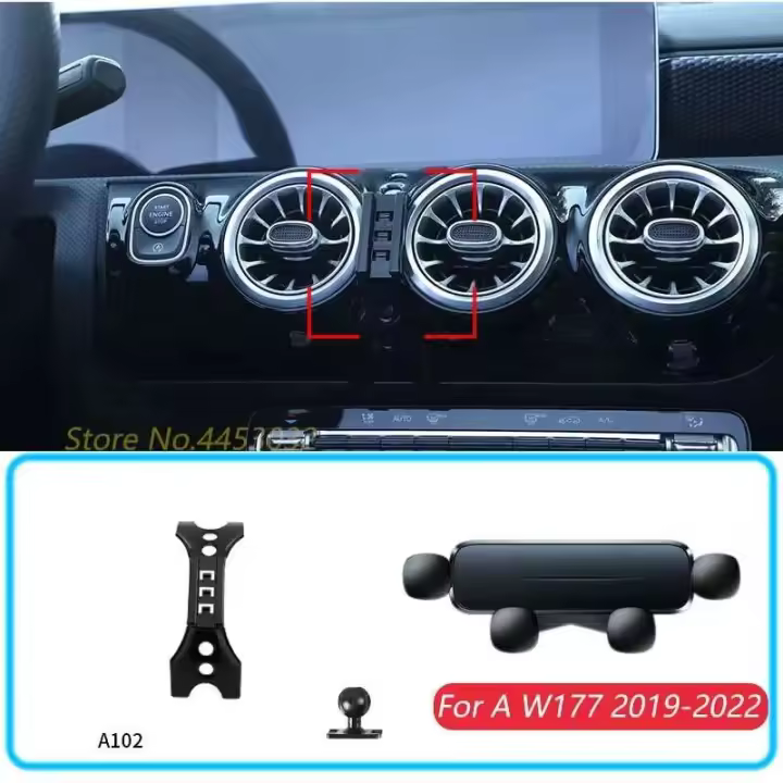 Mercede Benz A W177 2019-2022 soporte para teléfono de coche con bae, 1 TRE, soporte móvil de gravedad horizontal e instalación - 1