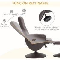 Reclinable hasta 145° °   y Giratorio 360° °   con Respaldo Ajustable para Salón Dormitorio Oficina 76x81x101 cm Negro - details 12