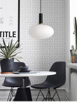 LEFAN-luz colgante LED nórdica para comedor, lámpara de mesa para restaurante, sala de estar, linterna a rayas, 30CM - details 6