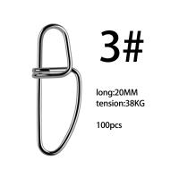 100 Uds conector de pesca de acero inoxidable Pin de acero inoxidable broches de pesca anillos sólidos broches enganchados accesorios de Pin - details 10