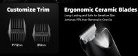 Recortadora de pelo corporal para hombres y mujeres, ingle y cuerpo, afeitadora de cuerpo completo, afeitadora multifuncional - details 4