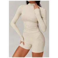 Ropa deportiva de manga larga para yoga, transpirable, que absorbe la humedad, ropa de entrenamiento de gimnasio, sujetador de yoga - details 7