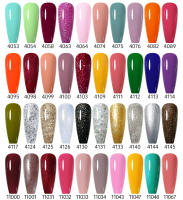 Esmalte de Uñas Clou Beaute 10pcs 8ml Botella de Vidrio Blanco Semi Permanente con Diseño de Lentejuelas Coloridas para Arte de Uñas - details 6