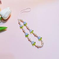 Cuentas de perlas, cuentas de tulipán, correa con abalorio para teléfono, flor de cristal, tulipán, cadena para teléfono móvil, correa para teléfono móvil con cuentas de flores a la moda - details 12