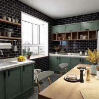 Pegatina de Pared de Azulejos  Self Adhesive New3D Decorativa para Cocina Baño Sala de Estar Mosaico de Ladrillos Método de Decoración Peel y Stick - details 2