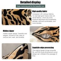 Funda de Almohada de Terciopelo con Patrón de Tigre de Alta Gama Diseño Decorativo de Almohada para Sala de Estar - details 2