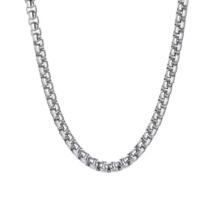 925 Sterling Silver 4mm Round Box Chain Necklace For Men's Women Fashion Charming Jewelry - 1