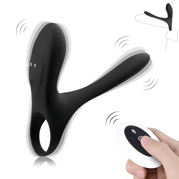 Vibrador de Control Remoto Anillo de Penis con Estimulador de Prostate para Retardar el Éjeción - 1