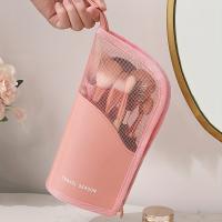 Bolsa de cosméticos de PVC, gran capacidad, impermeable, multifuncional, bolsa de almacenamiento de maquillaje de malla - details 1