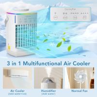 Pequeño ventilador eléctrico con agua y hielo, ventilador de aire acondicionado para oficina, refrigeración, ventilador de aire acondicionado portátil, mini ventilador de escritorio - details 8