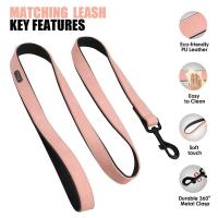 Juego Collar identificación perro cuero personalizado, correa plomo para perros pequeños, medianos y grandes, Pugs de Bulldog - details 8