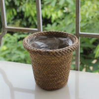 Cesta tejida rústica para macetas, práctica y versátil, cesta de almacenamiento para balcón, sala de estar, porche - details 1