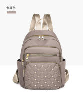 Mochila de moda con remaches para mujer, pequeña mochila de trabajo, bolso de hombro pequeño, mini mochila de viaje para mujer, bolso antirrobo - details 16
