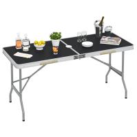 Mesa de jardín plegable, mesa de Camping de aluminio para 6 personas, mesa de fiesta tipo Buffet para Picnic, jardín, Patio, balcón - details 1