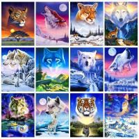RUOPOTY-pintura abstracta por números, lienzo artesanal, pinturas de animales, regalo personalizado - details 0