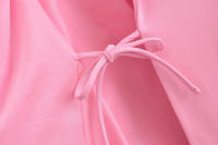 TRAFZA-Conjunto de 2 piezas rosa para mujer, chaqueta con solapa, manga larga, bolsillo, con cordones, Top + pantalones de pierna ancha con cremallera de cintura alta - details 13