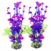 Hierba Artificial de plástico para acuario, decoración de gran criatura, adorno de flores, accesorios acuáticos - details 12