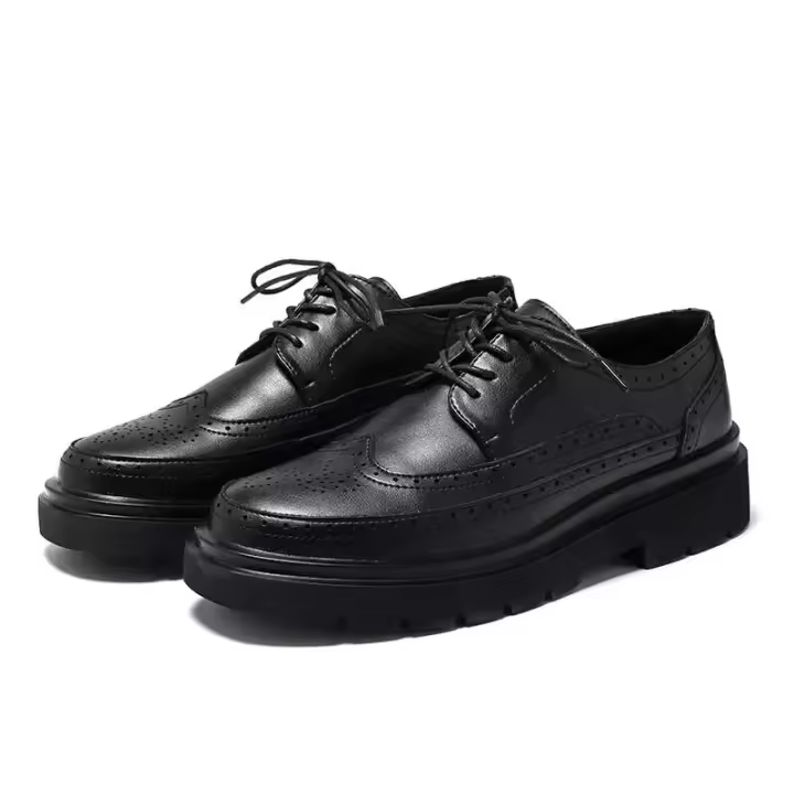 Vestido de cuero de fibra ultrafina informal para hombre de alta calidad y zapatos formales de estilo de oficina de negocios suaves y cómodos Oxford - 1