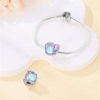 Pulsera de plata de dos tonos con colgante triple celestial de cuentas en forma de corazón para la fabricación de joyas - details 54