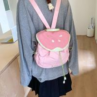 Mochila con cordón para exteriores de estilo coreano, mochila de nailon de fruta de Color dopamina para viaje, bolsa de libros de gran capacidad, bolso de hombro para senderismo - details 14