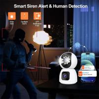 Cámara de Seguridad Inalámbrica 5G Tuya con Lente Doble Monitorización de Seguridad Interior 4K 8MP - details 4