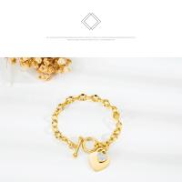 Pulsera con dije de corazón para mujer – Joyería de acero de titanio estilo INS con cierre OT – Minimalista y elegante - details 0