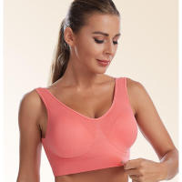 Sports bra women solid color fitness top gym yoga athletic tight workout soft brassiere padded - details 14