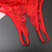 Lencería Sexy para mujer, bragas transparentes con abertura en la entrepierna, tangas con lazo sólido, ropa interior de encaje - details 9