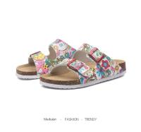 BIRKEN Zapatillas de corcho de verano con punta abierta, zapatos planos para hombre y mujer para ocio al aire libre, mismo estilo, hebilla de playa - details 26