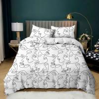 Juego de Cubierta de Edredón de Lujo en Tamaño King Queen Full Twin Ligero Negro y Blanco Estilo Bohemio para Niñas y Niños - details 5
