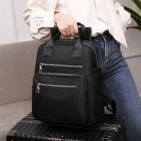 Mochila de viaje informal para mujer, bolso de hombro Oxford impermeable, bolso de mano de gran capacidad, monedero negro, paquete escolar - details 11