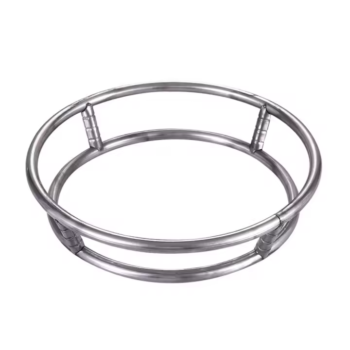 Redondo de alta calidad para olla, estufa de Gas, sartén, estante de anillo, estante de doble aislamiento, soporte para suministros de cocina, estante para Wok - 1