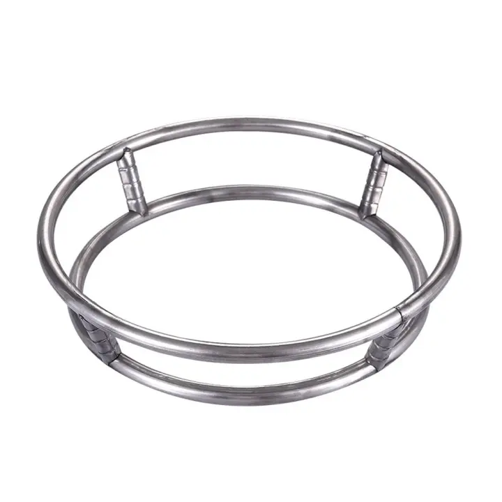 Redondo de alta calidad para olla, estufa de Gas, sartén, estante de anillo, estante de doble aislamiento, soporte para suministros de cocina, estante para Wok - 1