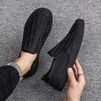 Zapatos de hombre Mocasines transpirables para conducir Suelas suaves, gruesas, antideslizantes, ligeros Zapatillas bajas, zapatillas de deporte - details 2