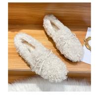 Zapatos planos con lazo para mujer, mocasines de lana rizada con forro de piel de algodón, botas de borreguito, Invierno - details 14