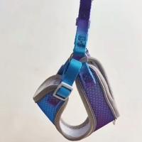 Chaleco con arnés para perro de Color degradado, transpirable con correa reflectante, correa para perro en el pecho y en la espalda, correa ajustable Universal para caminar para perros - details 3