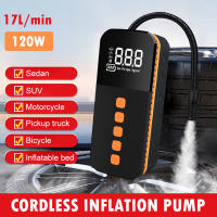 Inflador de neumáticos inalámbrico de 120W bomba de compresor de aire portátil recargable por USB Inflador de neumáticos de coche portátil para bolas de bicicleta y motocicleta - details 8